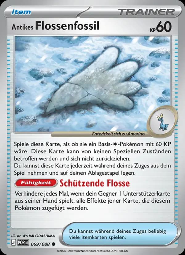 Antikes Flossenfossil