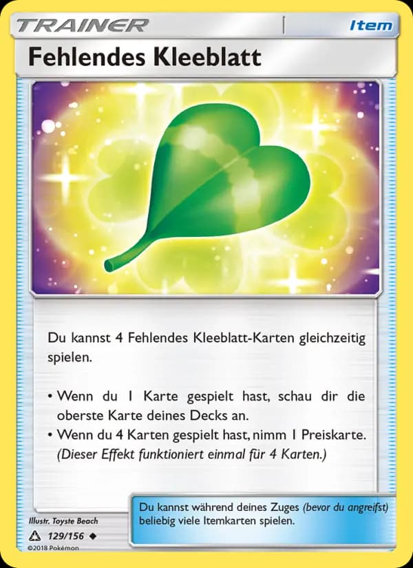 Fehlendes Kleeblatt