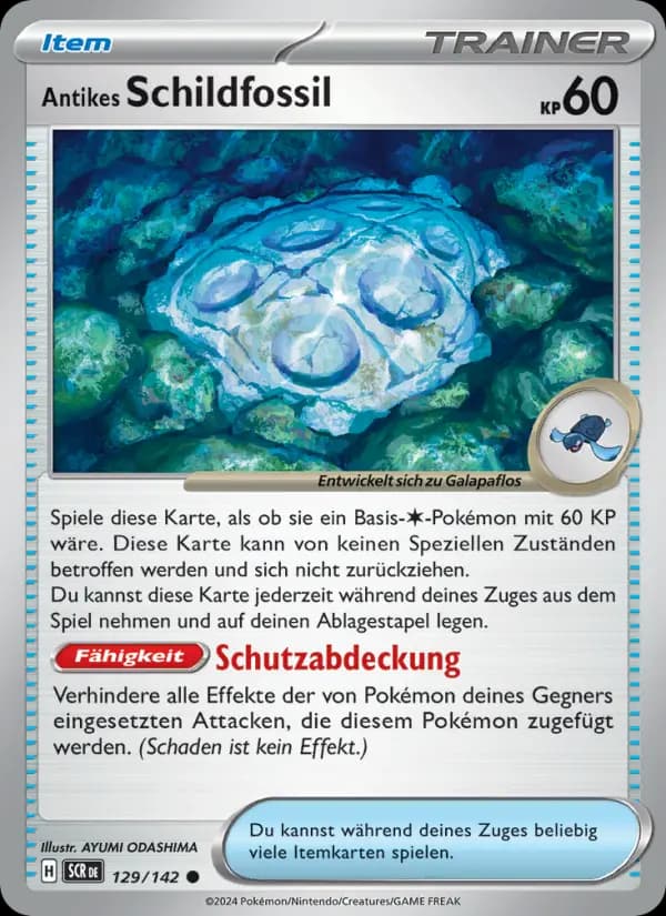 Antikes Schildfossil