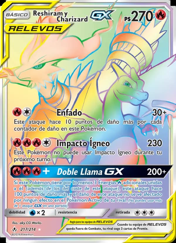 Reshiram y Charizard GX