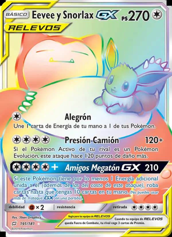 Eevee y Snorlax GX