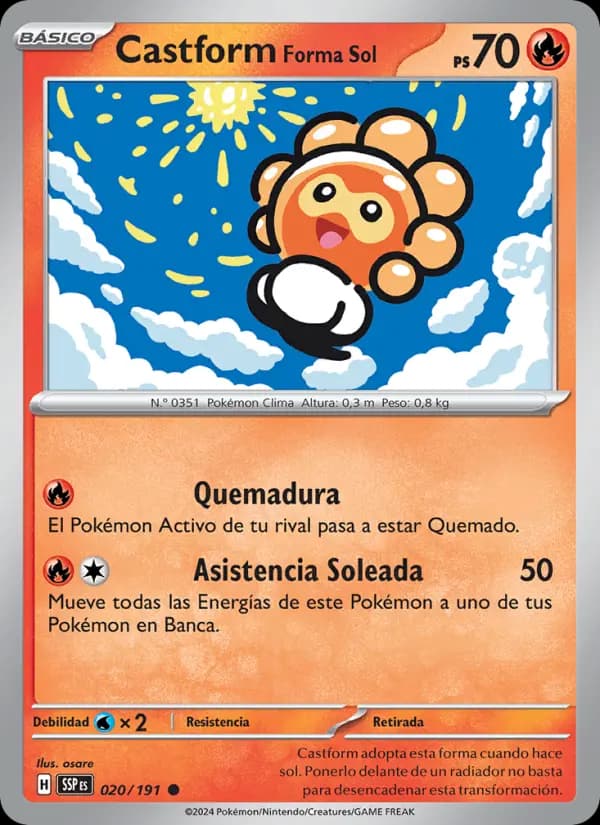 Castform Forma Sol