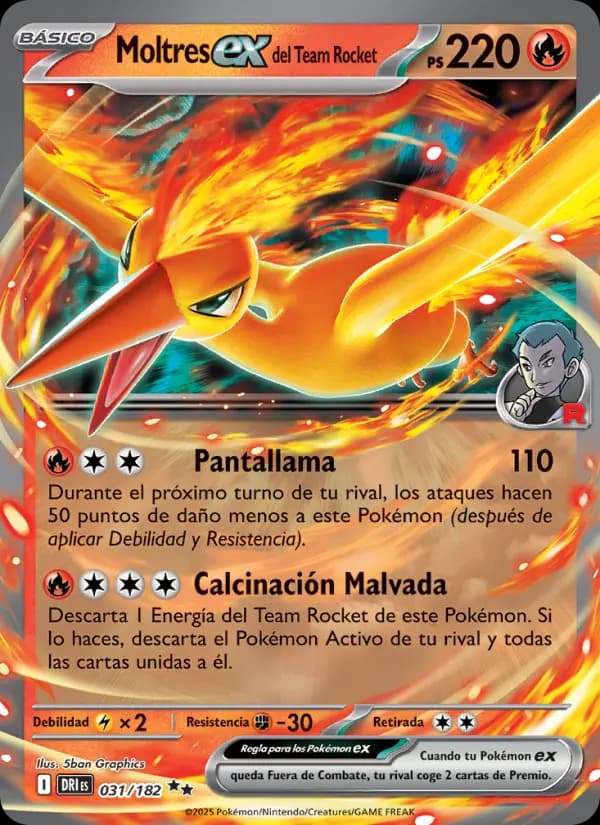Moltres ex del Team Rocket