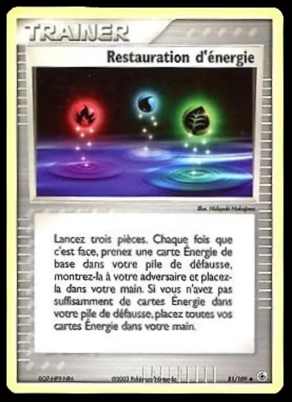Restauration d'énergie