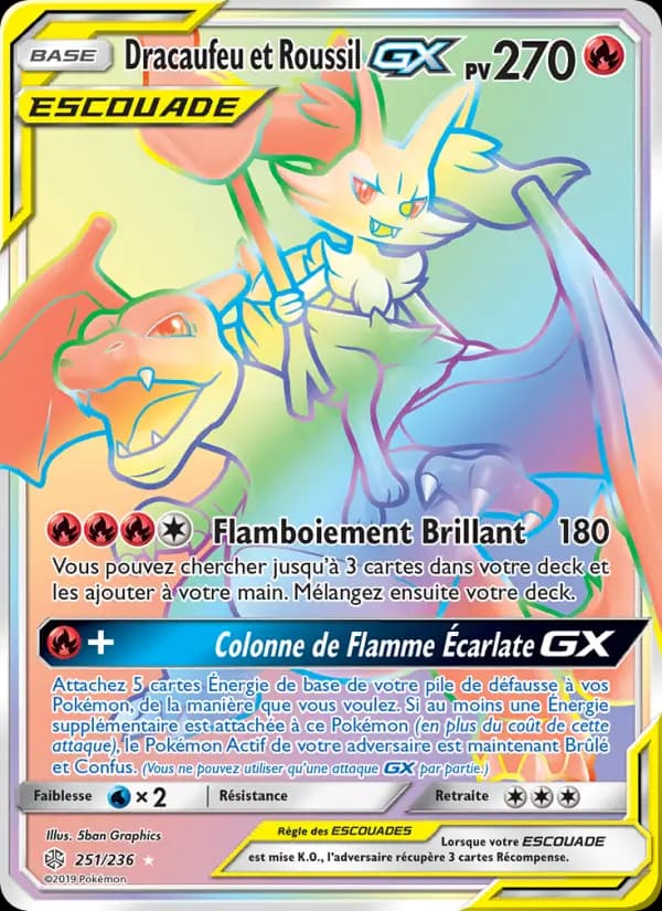 Dracaufeu et Roussil GX