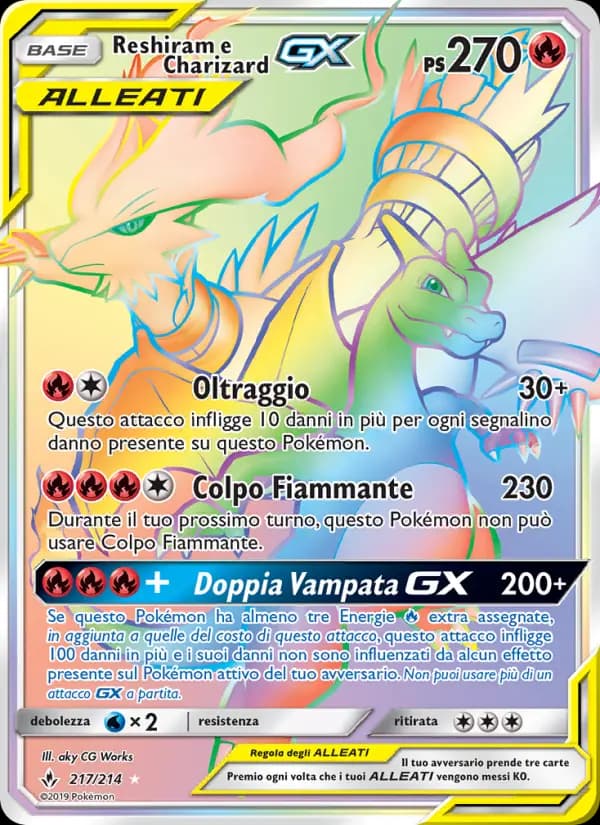 Reshiram e Charizard GX