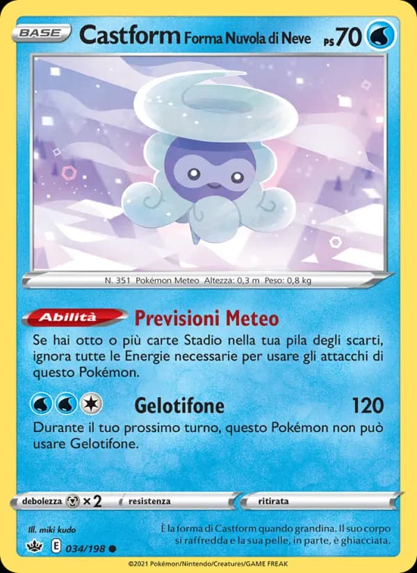 Castform Forma Nuvola di Neve