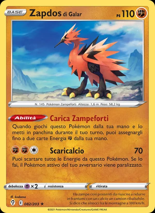 Zapdos di Galar