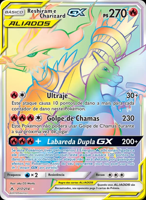 Reshiram e Charizard GX