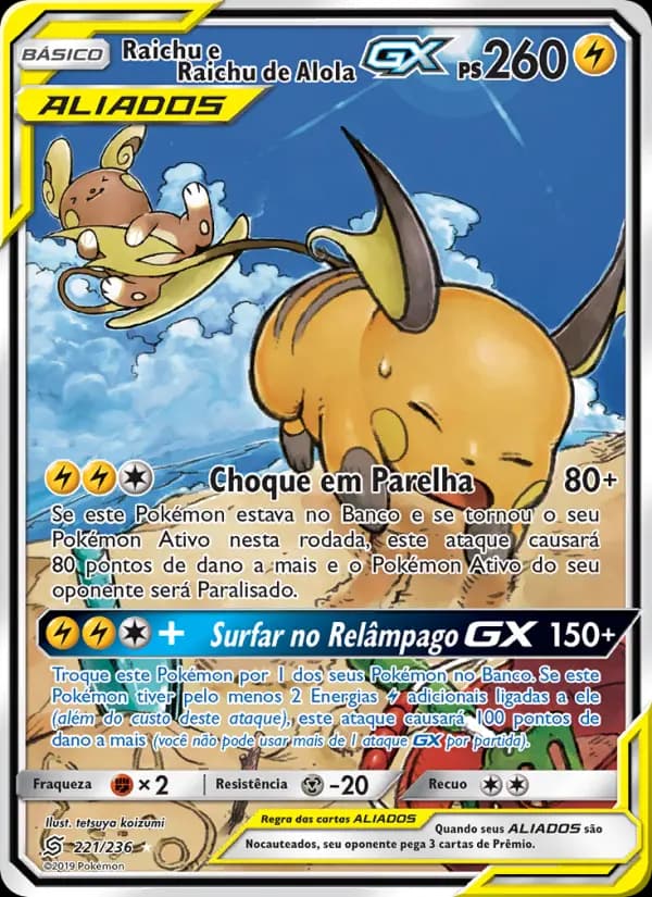 Raichu e Raichu de Alola GX