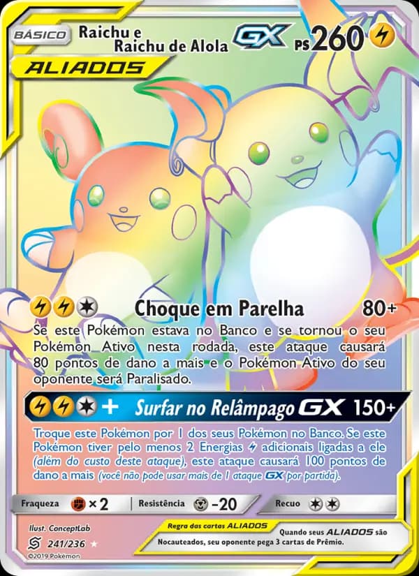 Raichu e Raichu de Alola GX