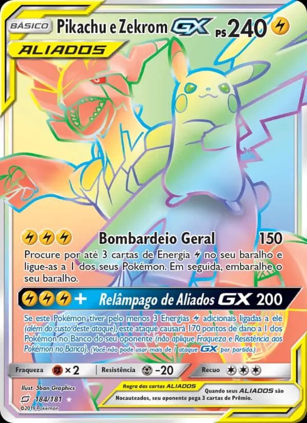 Pikachu e Zekrom GX