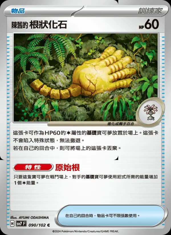 陳舊的根狀化石